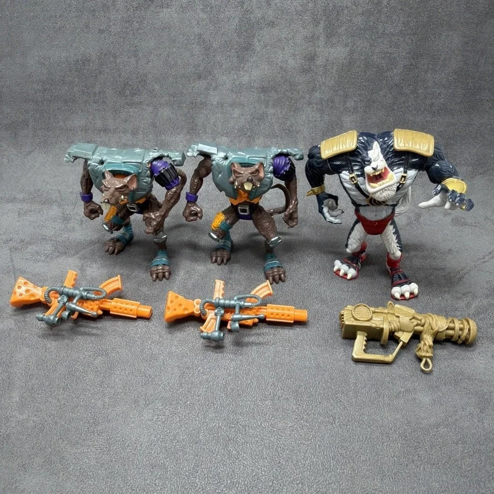 Vintage Playmates Earthworm Jim Henchrat & Jim Bob Action Figure Toys Lot